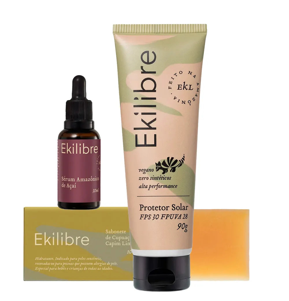 Combo Limpeza, Hidratação e Proteção – Ekilibre Amazônia