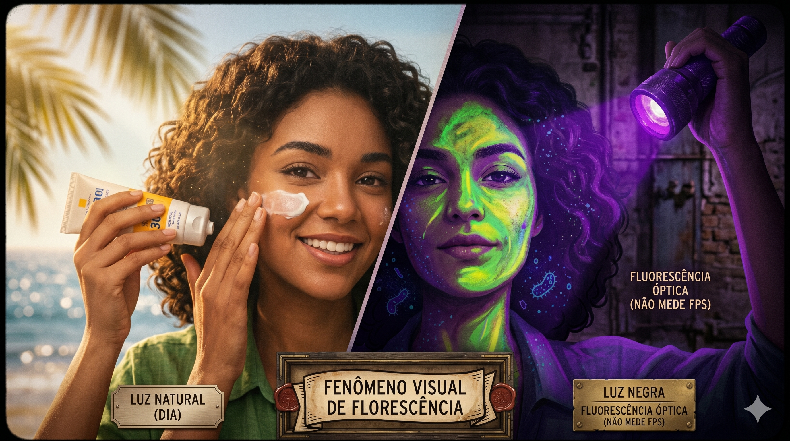 Luz de Wood e Dermascan testam protetor solar? A ciência (e a natureza) explicam