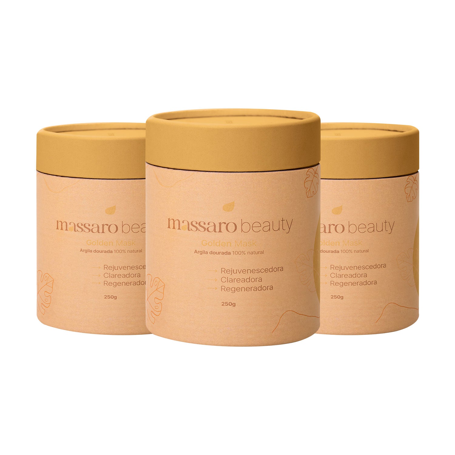 Combo 03 Argilas Dourada Golden Mask